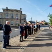 The wreath-laying for the 40th anniversary of the end of the Falklands war.
