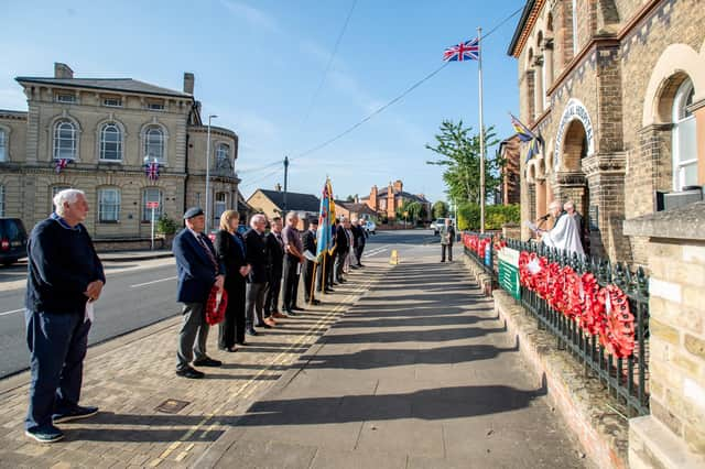 The wreath-laying for the 40th anniversary of the end of the Falklands war.