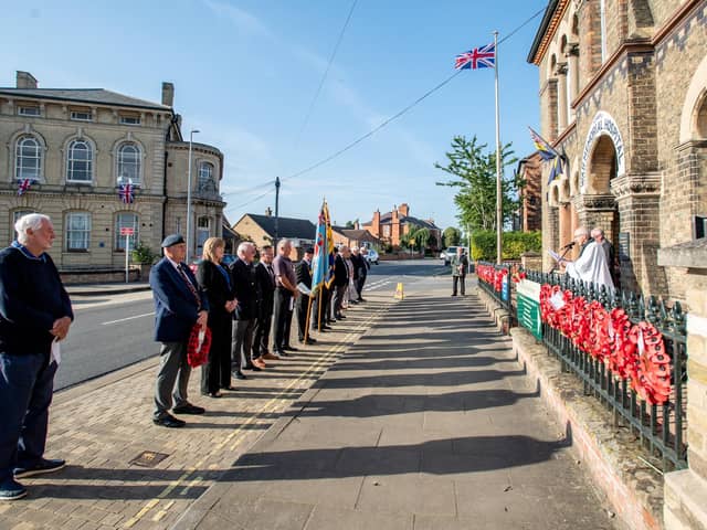 The wreath-laying for the 40th anniversary of the end of the Falklands war.