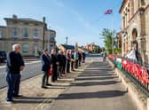 The wreath-laying for the 40th anniversary of the end of the Falklands war.