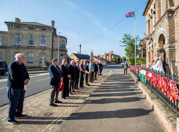 The wreath-laying for the 40th anniversary of the end of the Falklands war.