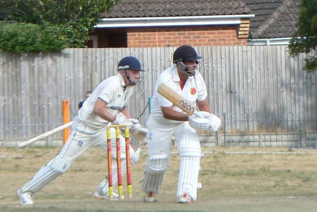 Rob Bee batting for Horncastle on Saturday.