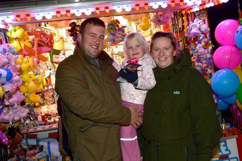 Daniel Hutson and CAz Htson with Charlotte Hutson 3 of Sleaford