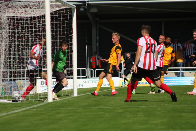 Boston United's first match at the Jakemans Community Stadium was a 5-0 friendly victory over Lincoln City.