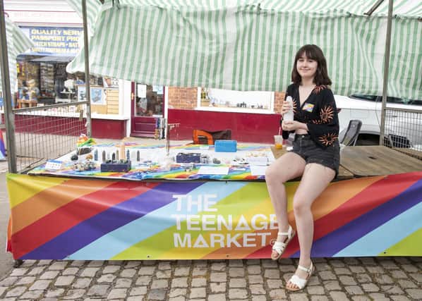 Imogen Croasdale, 17, on her Magick box stall. Photos: Holly Parkinson