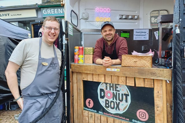 Event co-organiser Matthew Horsefield chats with Steve Squires of The Donut Box