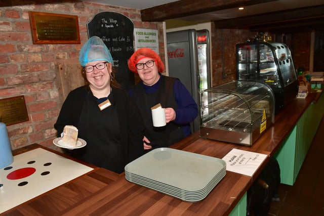 Volunteers(from left) Sarah Law and Denice Carter in the cafe which has been refurbished for the new season.