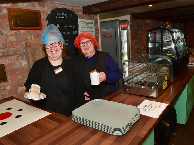 Volunteers(from left) Sarah Law and Denice Carter in the cafe which has been refurbished for the new season.