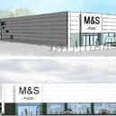 Two images submitted as part of the application, illustrating how the M&S Foodhall would look if approved.