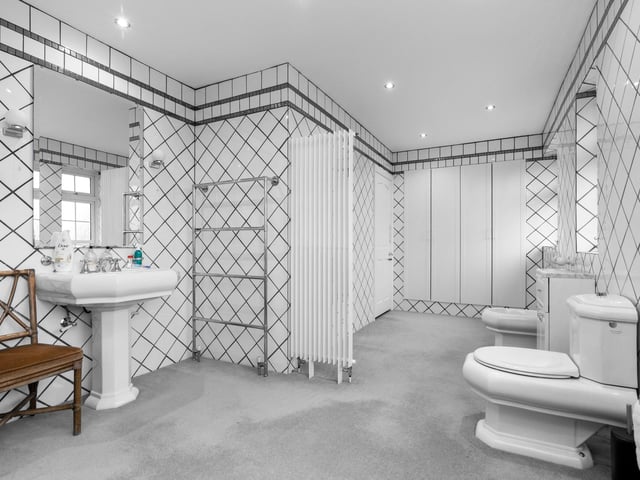 The bathroom.