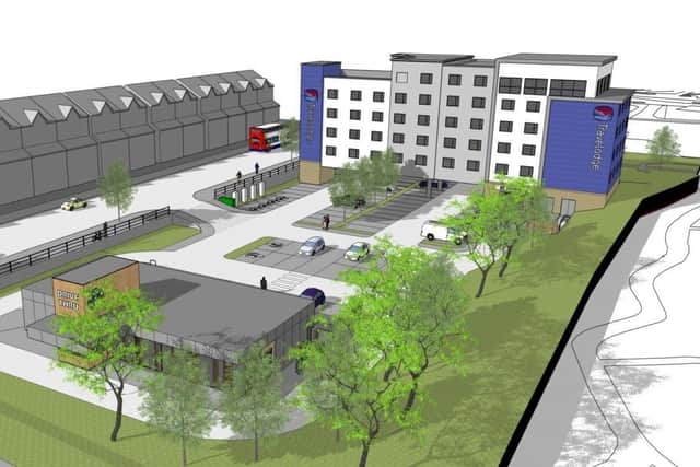 The £7million proposals for a Travelodge and Starbucks have been granted permission Photo: Burney Group
