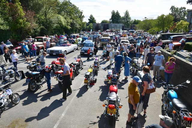 Crowds at Sleaford Classic Car and Motorcycle Show.