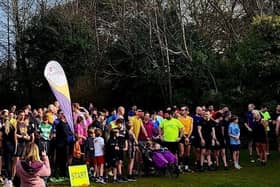 Ready for the off on the first QEGS Parkrun. Photo: HET