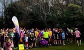 Ready for the off on the first QEGS Parkrun. Photo: HET