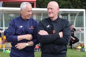 Ian Culverhouse with assistant Paul Bostock : Boston United boss Ian Culverhouse has received the wage budget that he requested, it was been revealed by United chairman David Newton.