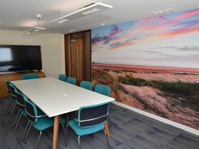 The meeting room at the new Wellbeing Hub.