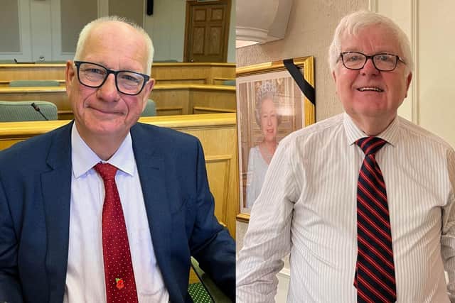Coun Richard Cleaver (left) And Coun Phil Dilks (right). Photos LDRS