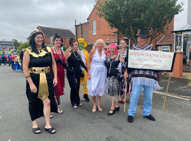 Members of the Sutton on Sea Social Club in fancy dress.