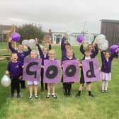 Mablethorpe Primary Academy pupils celebrate their Good Ofsted.