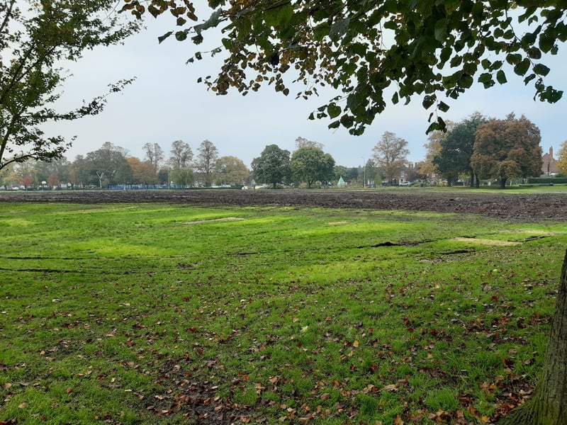 Looking across the park from near the Tawney Street entrance.