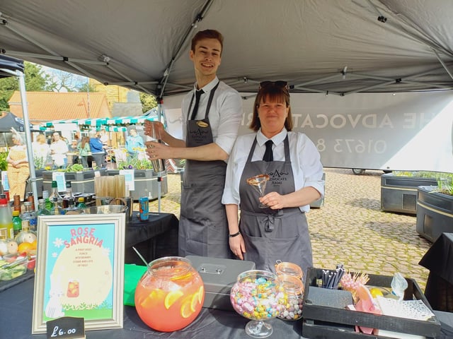 Event co-organiser Katie and Nathan from the Advocate Arms served cocktails and mocktails to the festival visitors