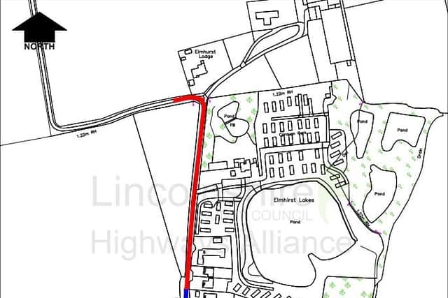 The proposed 30mph speed limit extension on Elmhirst Road.