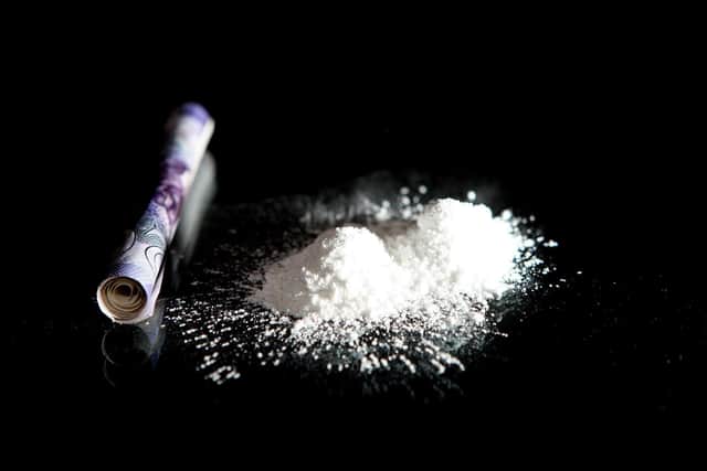 Mock-up picture of cocaine.