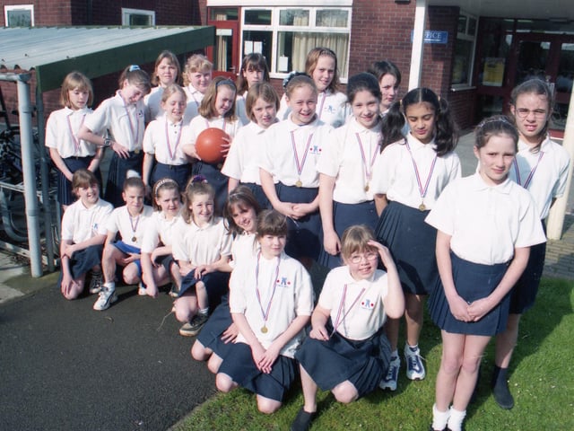 The netball B team at Boston's Tower Road School, who also enjoyed success in the tournament, losing just one game.