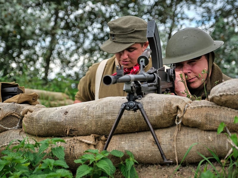 Lincolnshire Poachers in action on the day.