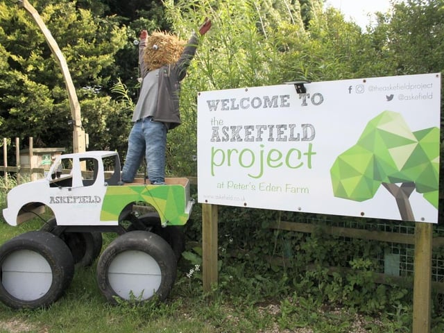 A scarecrow offering a warm welcome to Friskney's Askefield Project ... unless you're a crow.