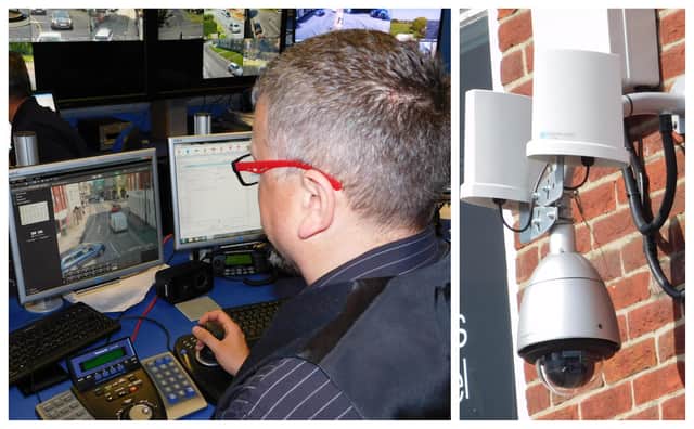 The CCTV monitoring room for Sleaford - funding has been secured to upgrade and expand the camera coverage of the town (pictured).