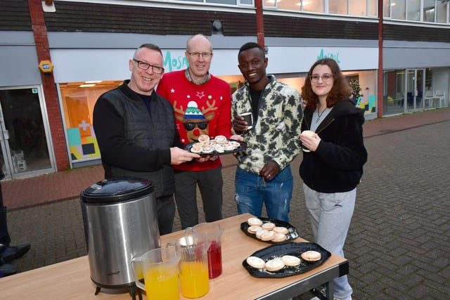 From left - Rod Munro, Ian Freeman, Dennis Obundu and Liliah Smith of Sleaford New Life Church ran activities in the Riverside Precinct.