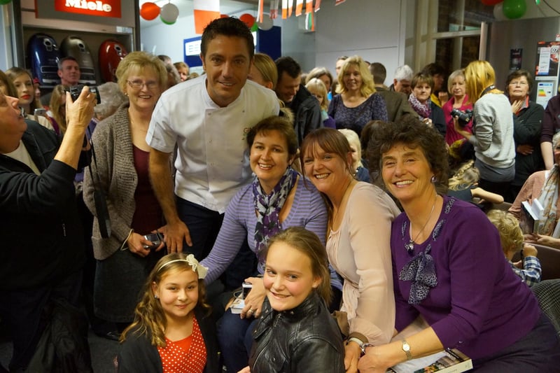 Celebrity chef Gino D'Acampo paid a visit to Peter Rhodes Electrical store, in Market Rasen, 10 years ago.
The visit was part of the prize for the busienss after it won a national competition with electrical company Zanussi.
More than 200 people entered a draw to meet Gino, raising more than £400 for St Andrew’s Children’s Hospice.