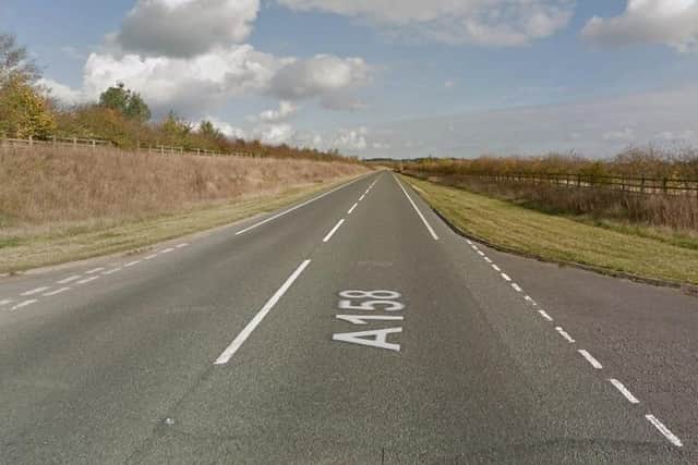 The A158 Skegness Road is closed both ways between Northfield Road and the Partney turn off. Photo: Google Maps