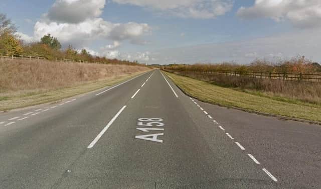 The A158 Skegness Road is closed both ways between Northfield Road and the Partney turn off. Photo: Google Maps
