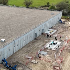 The design of the Welby water tank will be the same as this storage reservoir in Rede, near Bury St Edmunds, further down the Strategic Pipeline. Photo: Anglian Water