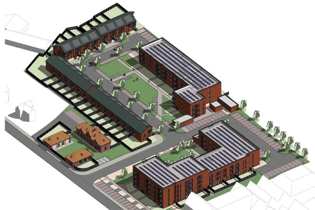 An impression of how the housing development would look.
