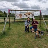 Mayor of Market Rasen Jo Pilley visits Broken Biscuits animal charity, pictured with founder Tim Giles.