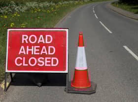 Road Closed signs. Tuesday May 12th 2020