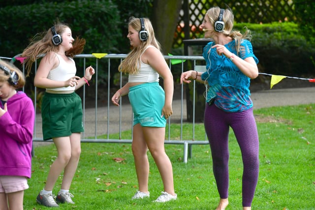 Dancing the day away at the Silent Disco.