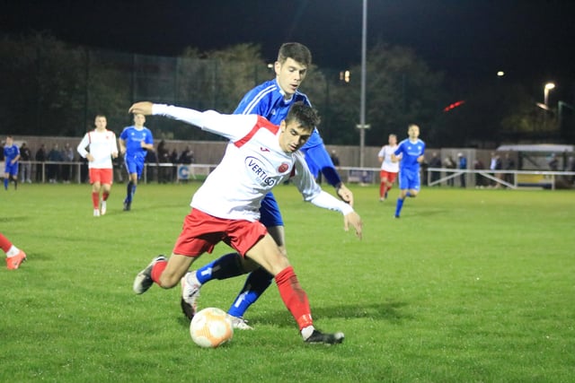 Skegness Town and Boston Town played out a 2-2 draw at the Vertigo Stadium.