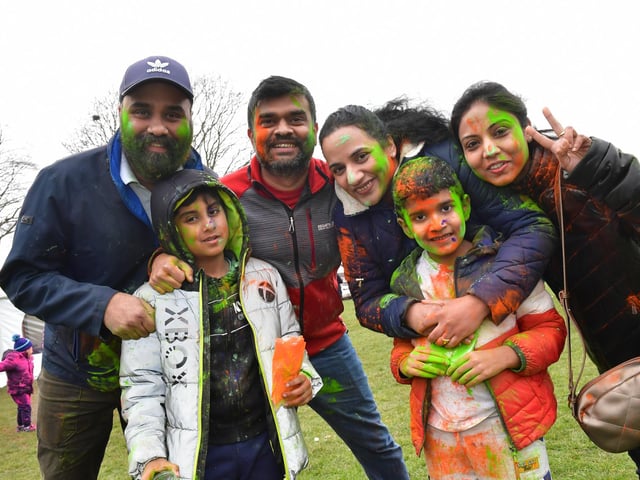 Pictured from left, are Pav Singh, Angad Singh, Venky Iyengar, Neetu Iyengar, Nirvaan Iyengar, and Satty Kaur