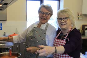 HIWC members and volunteers, Ann Spencer and Rosanna Benn