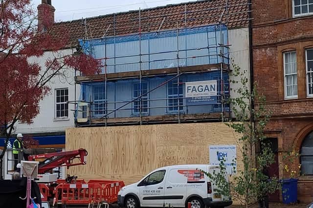 Work is underway at the Grange Hub.