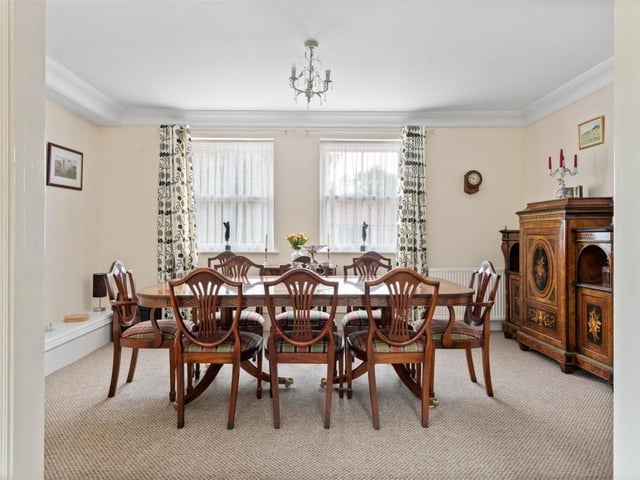 The dining room.