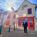 Coun Dale Broughton outside the new-look Cheers building, in South Street.