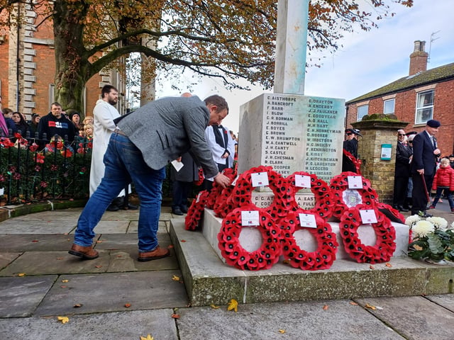A wreath was laid on behalf of Market Rasen Round Table
