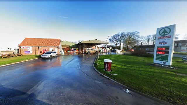 Ulceby Cross filling station.