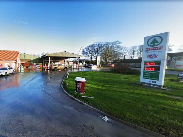 Ulceby Cross filling station.