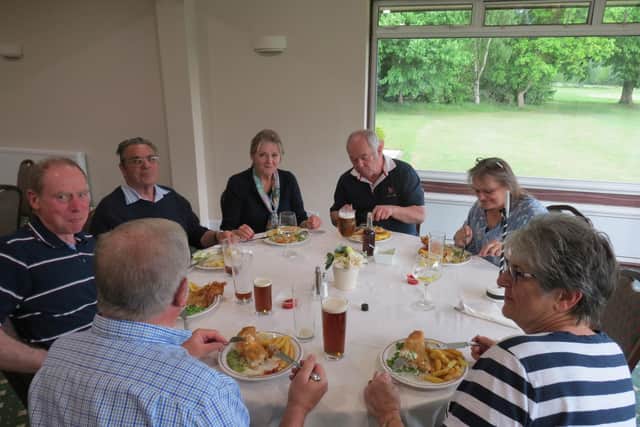 Fish and chips after the Rotary Walk